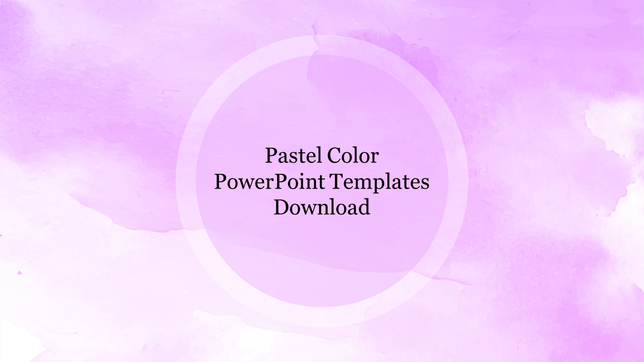 Pastel Color PowerPoint Templates Free Download